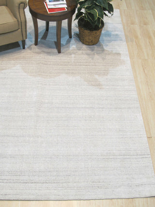 EORC Ivory Handmade Wool and Viscose Urban Rug 8'x10'