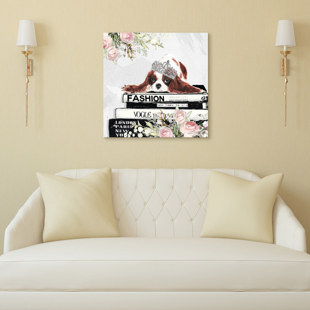 "Cavalier" Dog Wall Art Print Frameless Free Floating Tempered Glass Panel