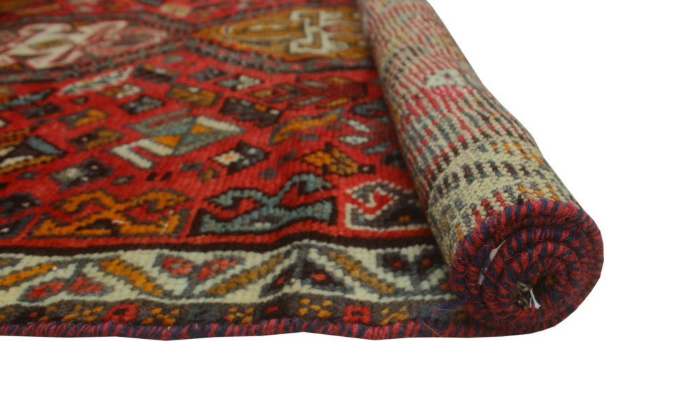 Fine Vintage Distressed Ellis Red Rug