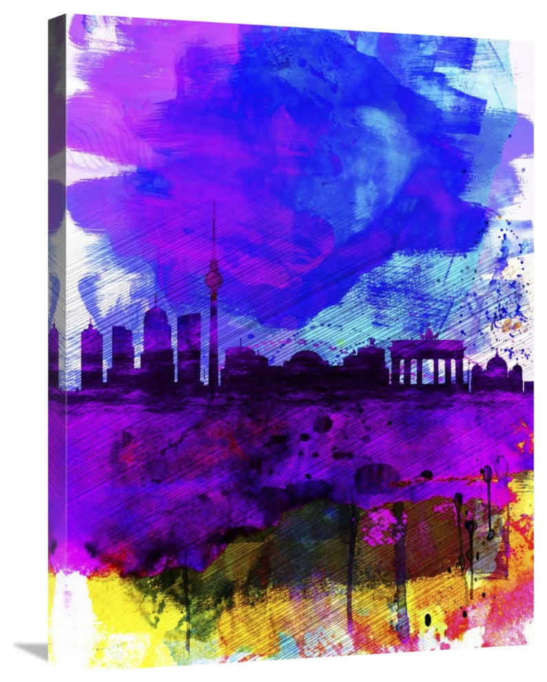 "Berlin Watercolor Skyline" Fine Art Print