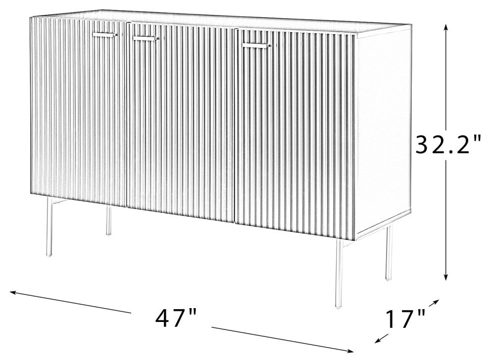 47"W Sideboard, Black