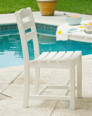 POLYWOOD La Casa Cafe Dining Side Chair, Pacific Blue
