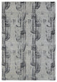 Cloud Gray THE CANE Pure Silk With Textured Wool Hand Knotted Rug 6'x9'