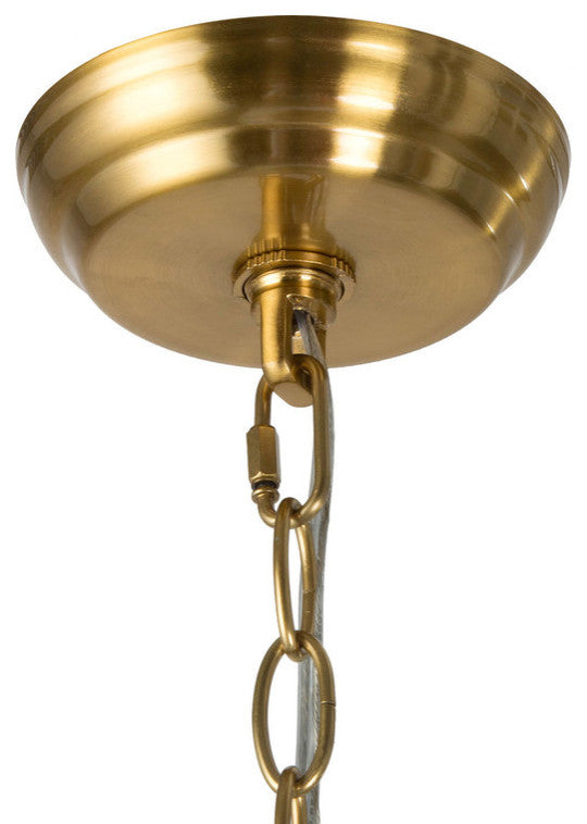 LNC Modern 3-Light Gold Chandelier With Crystal, Lantern Shape