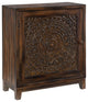 Linon Grace Wood Accent Cabinet in Dark Brown