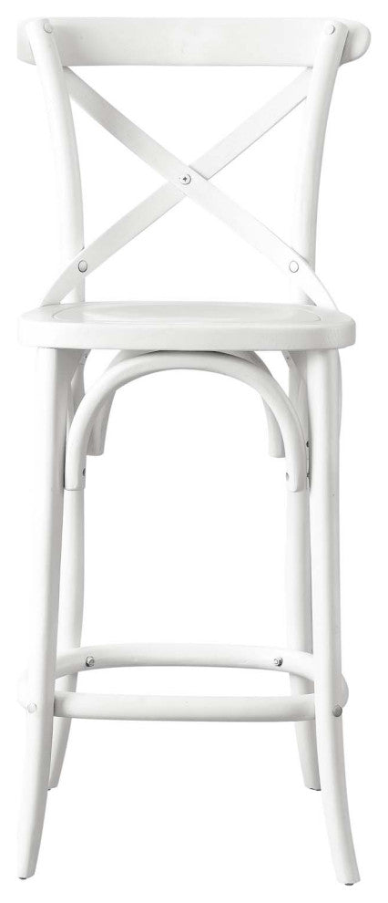 Gear Counter Stool, White