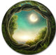 Enchanted Dark Forest, Landscape Photo Large Disc Metal Wall Art, 23"