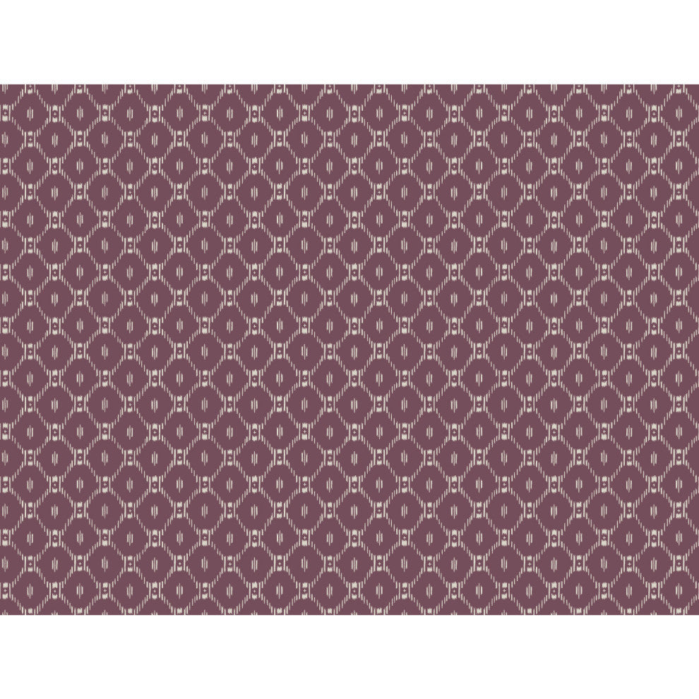 Fretwork Wallpaper, Aubergine