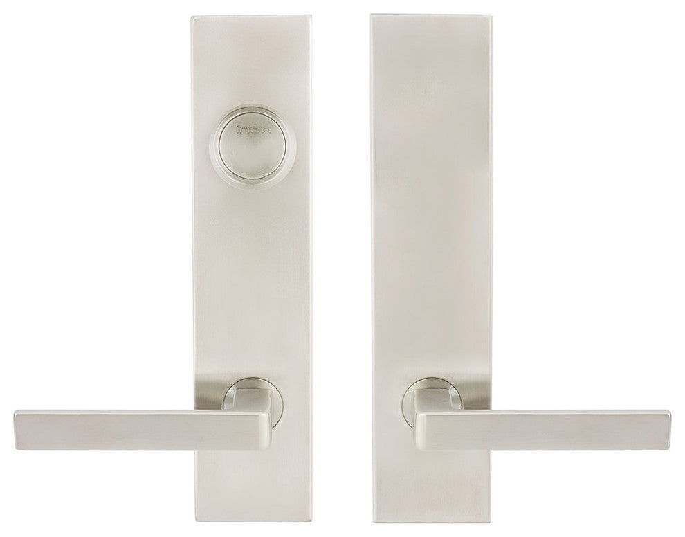 Tokyo Lever, Tubular Dummy Entry With Dummy Cylinder, RH, Satin Stainless Steel