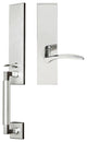 Crest Lever, Mortise Dummy Handleset, Left Hand, Polished Stainless Steel