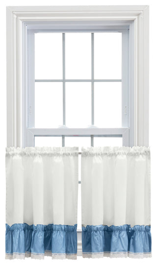 Madelyn Ruffled Victorian Tiers, Slate, 82"x24"