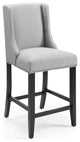 Light Gray Baron Upholstered Fabric Counter Stool