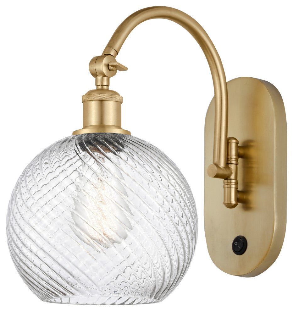 Innovations 518-1W-SG-G1214-8 1 Light Sconce, Satin Gold