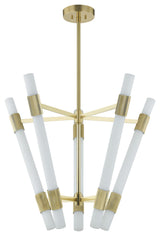 Corbett Lighting Krakow Integrated LED Chandelier, Vintage Brass, 32"Dx26.5"H