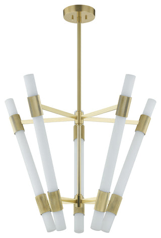 Corbett Lighting Krakow Integrated LED Chandelier, Vintage Brass, 32"Dx26.5"H
