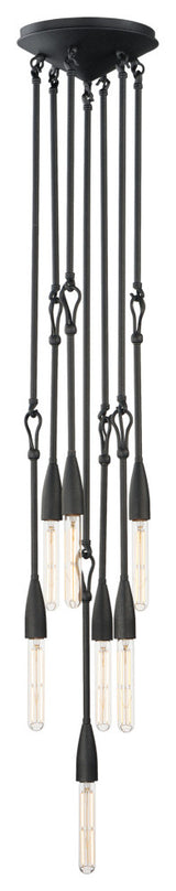 Maxim 27716 Pioneer 7 Light 10"W Multi Light Pendant - Anthracite