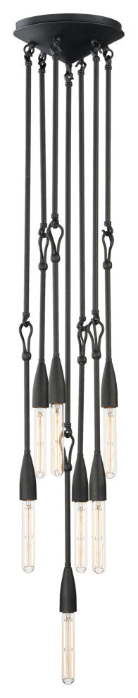 Maxim 27716 Pioneer 7 Light 10"W Multi Light Pendant - Anthracite