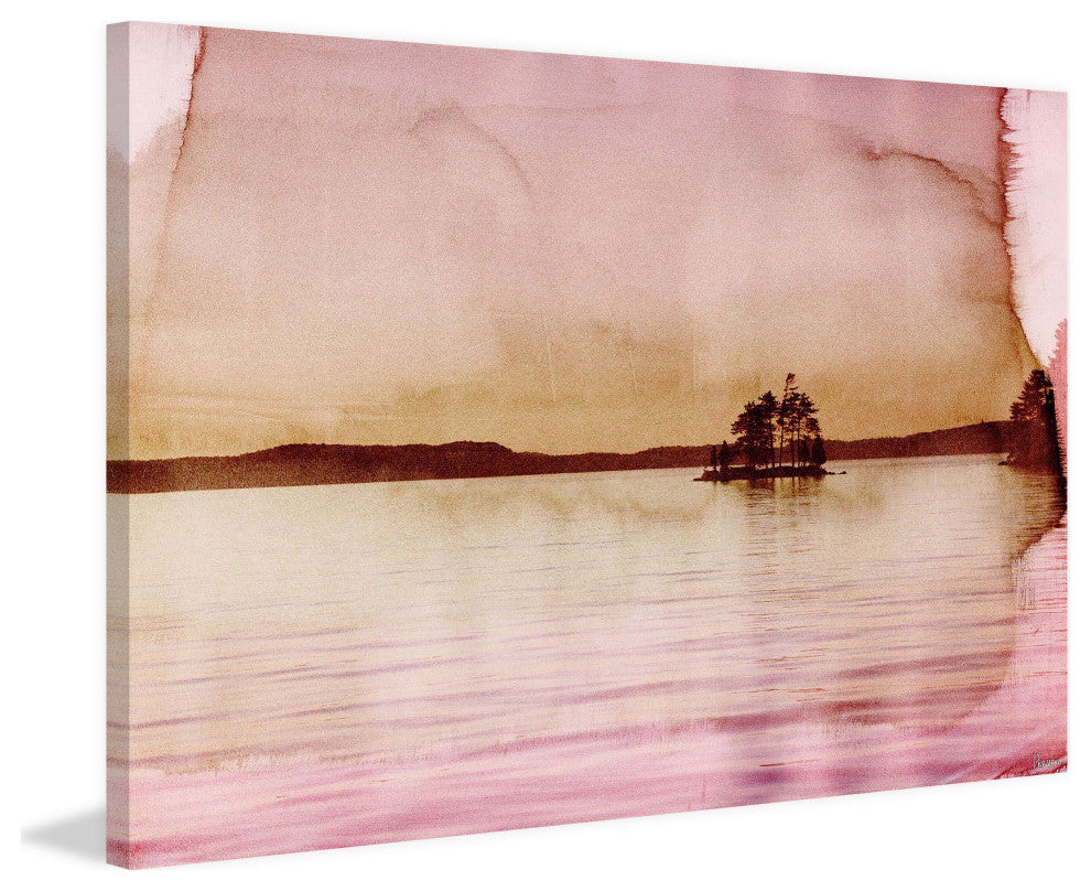 "Crown Island" Painting Print on Wrapped Canvas, 12"x8"