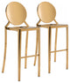 Set of Two Gold Steel Bar Chairs