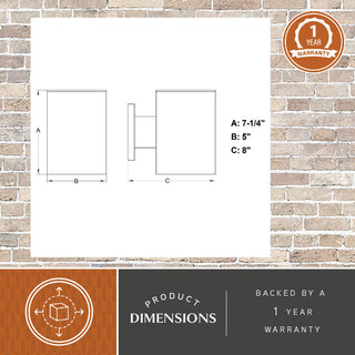 Chiasso 1 Light 7.25"H Outdoor Wall Light Deep Bronze