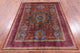 5' 1" X 6' 7" Handmade Geometric Mamluk Wool Rug - Q12239