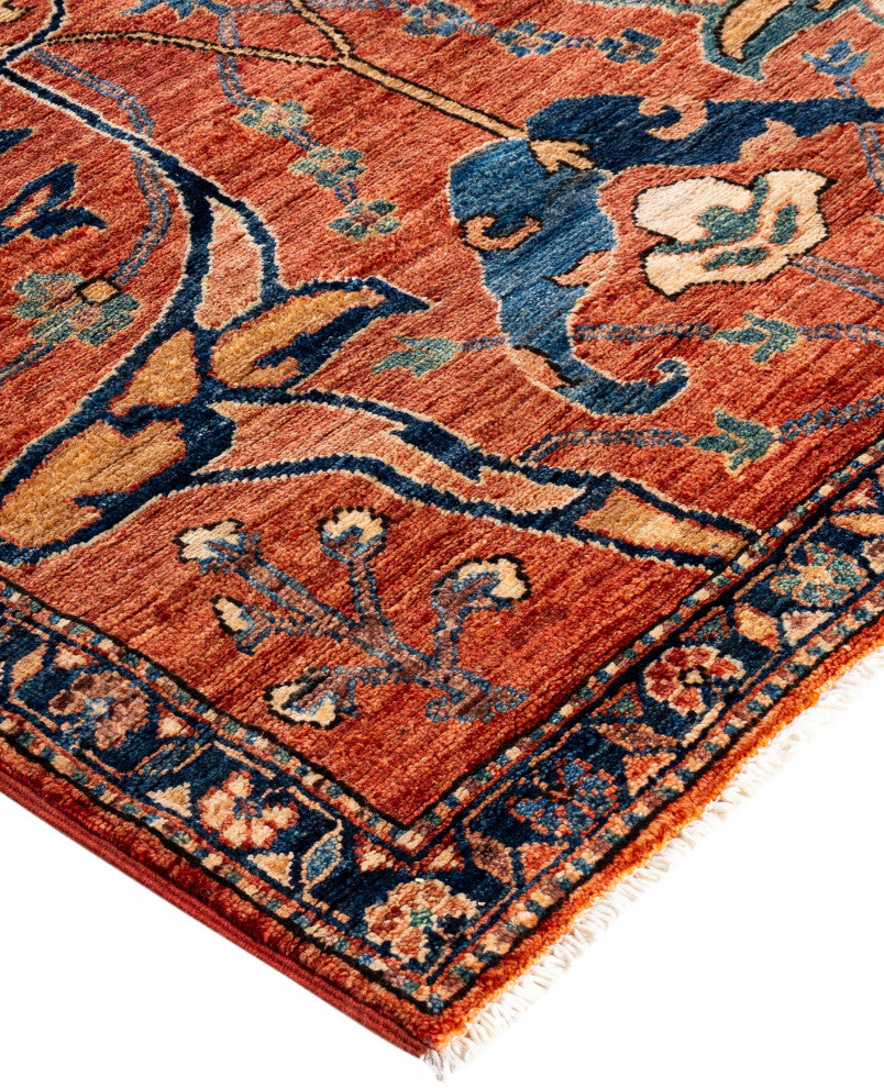 Serapi One-of-a-Kind Hand-Knotted Area Rug Red, 3'3" x 5'0"
