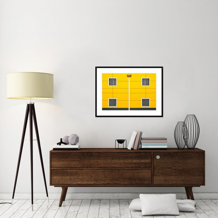 "Four Square" Framed Digital Print by Linda Wride, 38"x28"