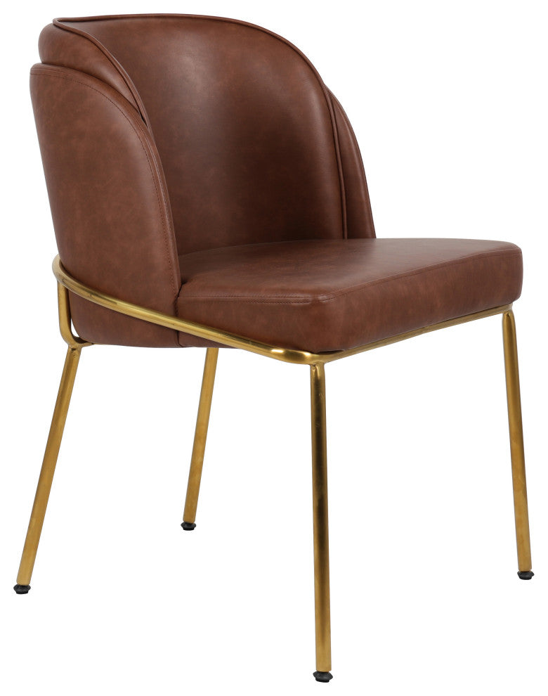 Jagger Upholstered Dining Chair, Brown, Set of 2
