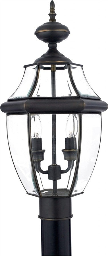 Quoizel NY9042Z Two Light Outdoor Post Mount Newbury Medici Bronze