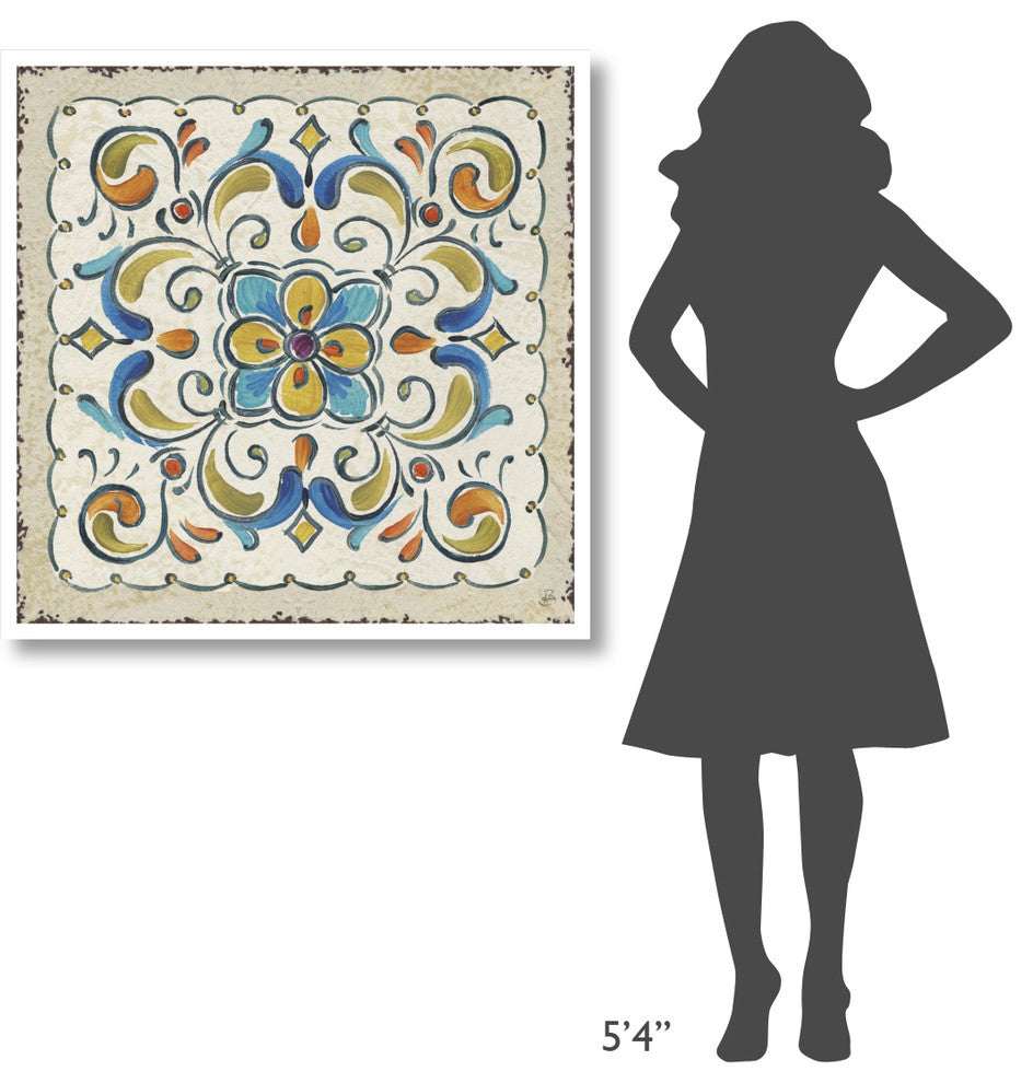 "Mediterranean Flair XIV" Digital Paper Print by Daphne Brissonnet, 38"x38"