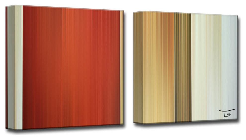 Ready2Hangart  'Blur Stripes Lxiv' By Tristan Scott Canvas Art Set, 2 Panels