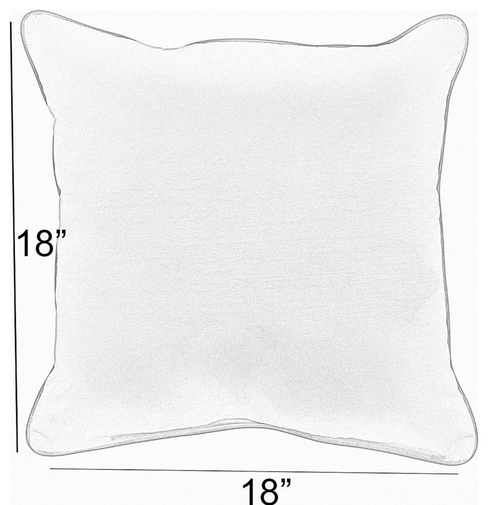 Blue Outdoor Pillows, Set of 2, 18x18