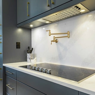 Copper Pot Filler Kitchen Faucet Wall-Mounted, Brushed Gold