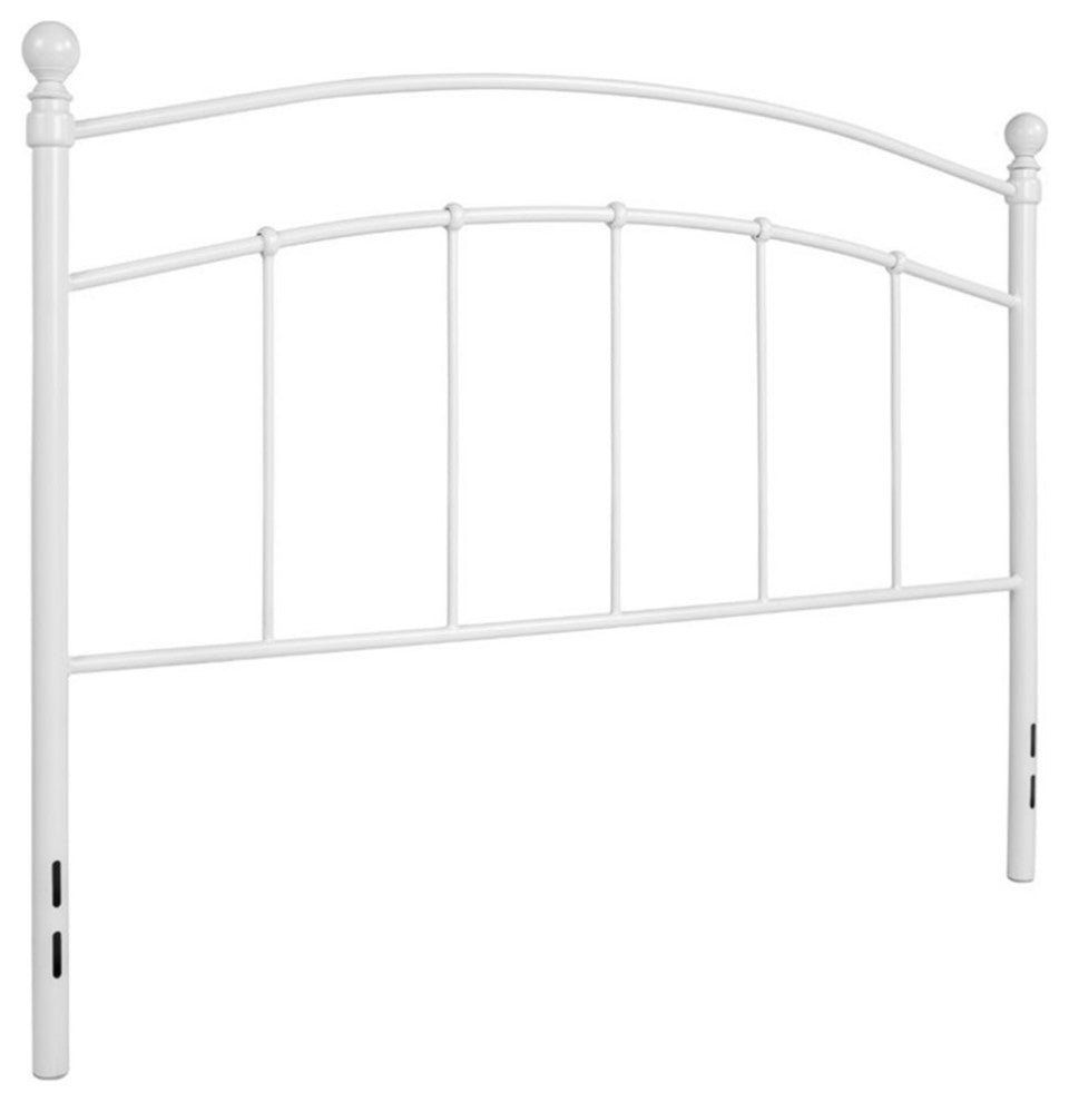 Woodstock Decorative White Metal Queen Size Headboard