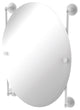Monte Carlo Oval Frameless Rail Mounted Mirror, Matte White