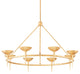 Cecilia 8 Light Chandelier, Vintage Gold Leaf