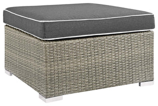 Repose Outdoor Patio Upholstered Fabric Ottoman