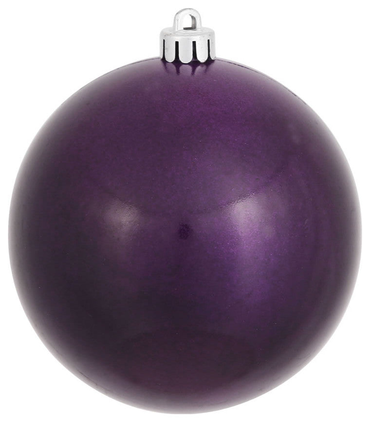 Vickerman N591026Dcv 4" Plum Candy Ball Ornament, 6 Per Bag