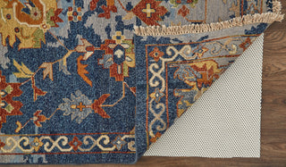 Pierson Transitional Floral & Botanical, Blue/Orange/Red, 11'6"x15' Area Rug