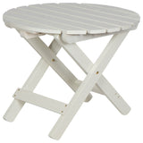 Shine Company 4118EW Adirondack Round Folding Table Hydro-Tex Finish, Eggshell