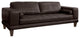 Contemporary Sofa, Oversized Padded Seat & Back With Bolster Pillows, Espresso