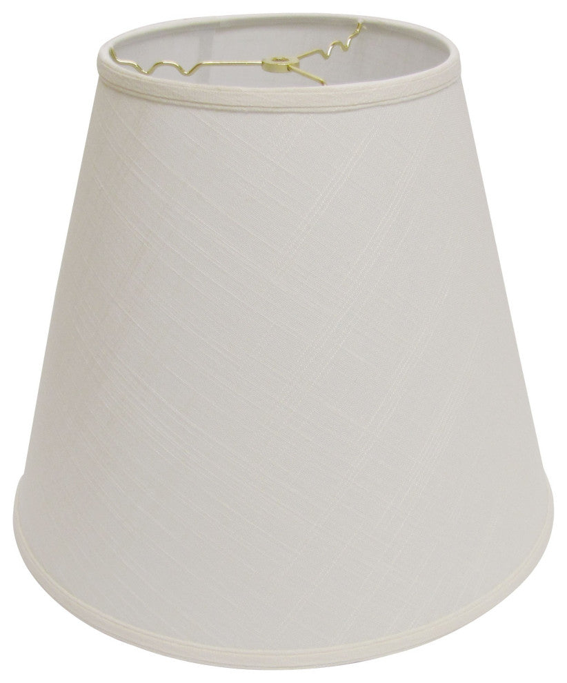 18" White Deep Empire Linen Lampshade