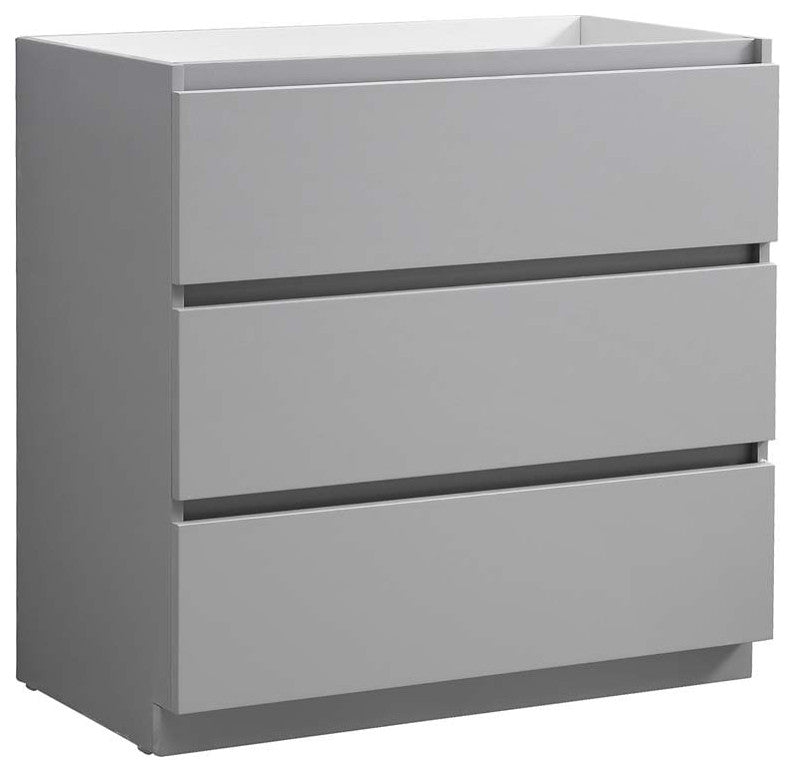 Fresca FCB9336GR Lazzaro 36" Gray Free Standing Modern Bathroom Cabinet