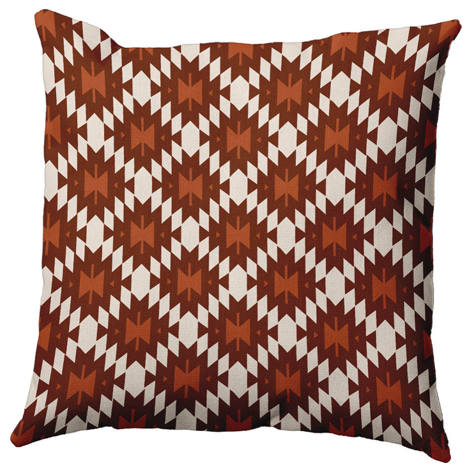 18" x 18" Geo Craze Decorative Throw Pillow, Oak