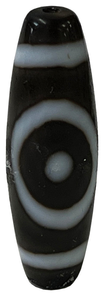 Chinese Handmade Agate Stone Pattern Oval Dzi Bead Pendant Hws2400