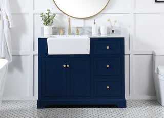 Home Living 22" Farmhouse Blue-Light Bathroom Vanity