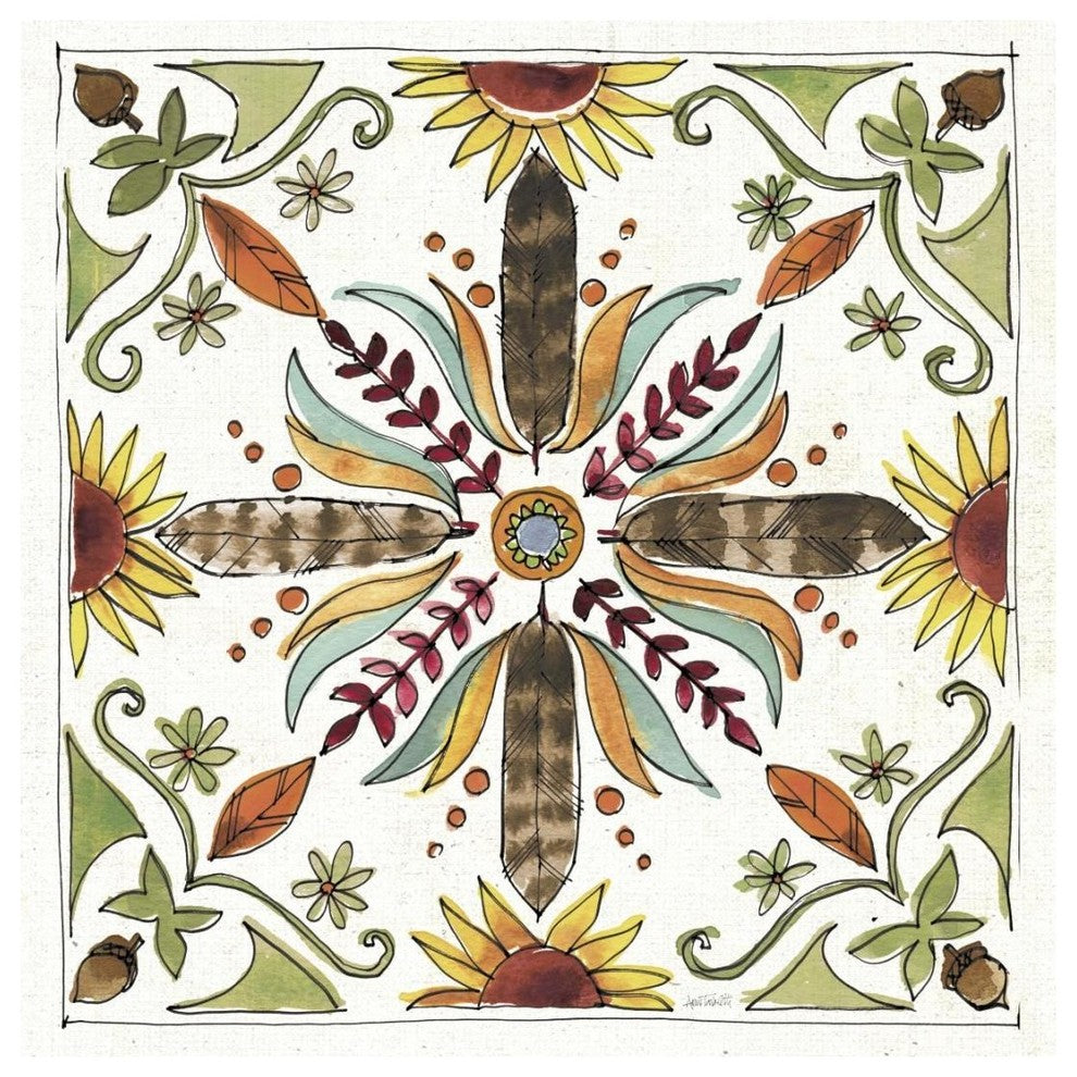"Festive Foliage VIII" Digital Paper Print by Anne Tavoletti, 20"x20"