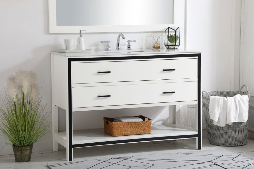 Elegant VF90448WH 48"Single Bathroom Vanity, White