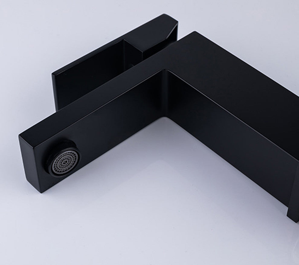Alma Single Handle Basin Faucet with a pop up drain , Upc Certified, Black