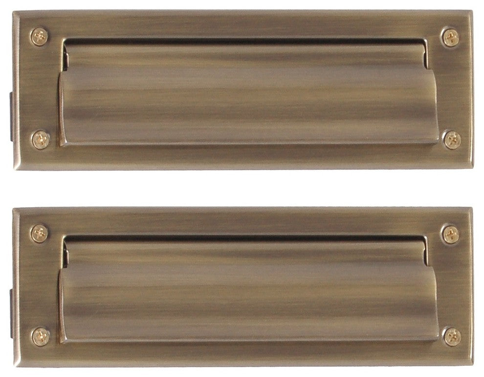 Mail Slot 3"x10", Antique Brass